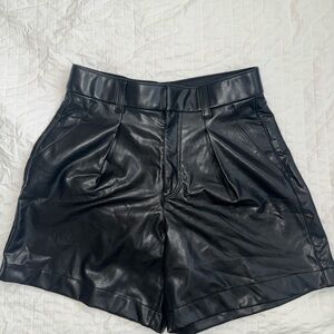 Abercrombie Black Vegan Leather Women's Shorts
